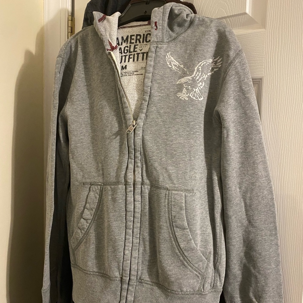 American Eagle Outfitters Gray Sweatshirt Hoodie